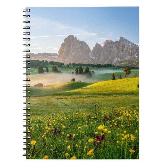 Flowers | Spring Alpe di Siusi Langkofel Notebook (Front)