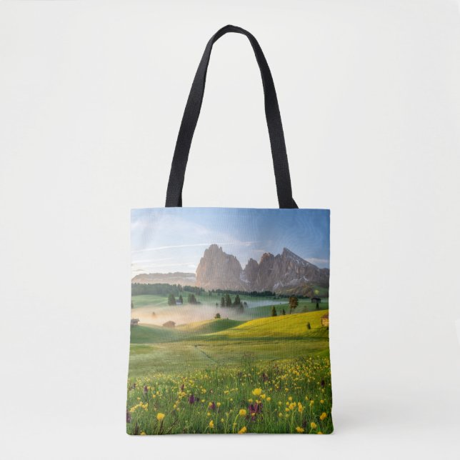 Flowers | Spring Alpe di Siusi Langkofel Tote Bag (Front)