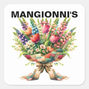 FLOWERS SQUARE STICKER