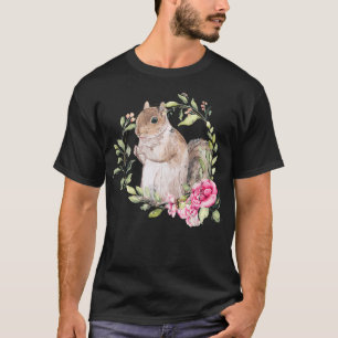 Flowers Squirrel  T-Shirt