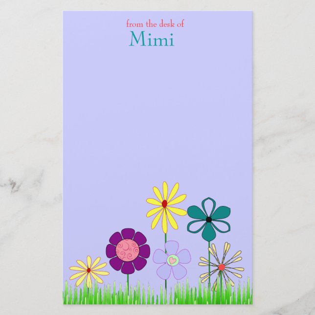 Flowers stationery (Front)