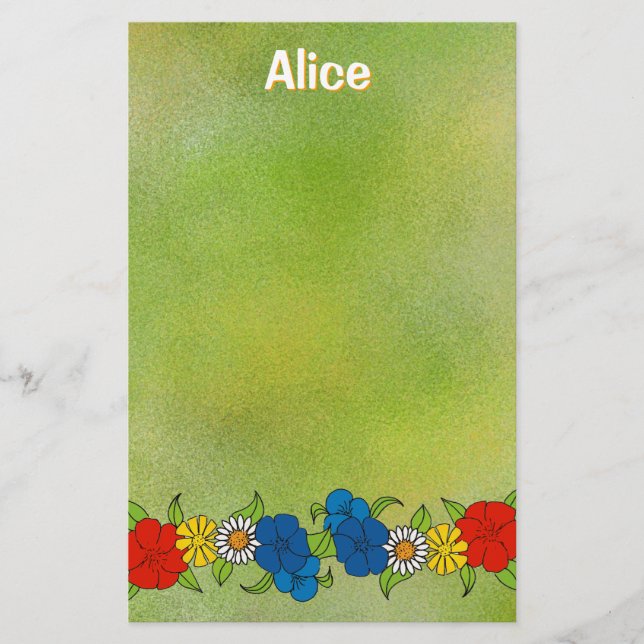 Flowers Stationery (Front)