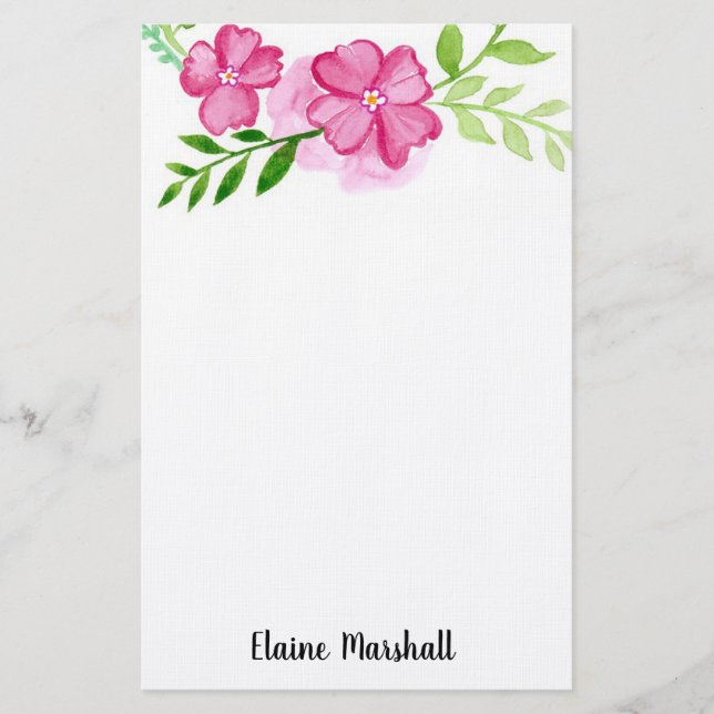 Flowers Stationery (Front)