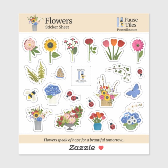 Flowers Sticker Sheet (Sheet)