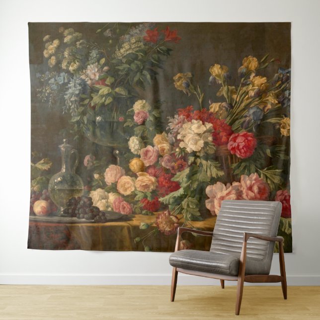 Flowers Still Life Fine Art Museum Mural | Wall Tapestry (In Situ (Horizontal))