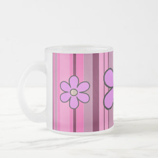 Flowers Stripe Initial Mug