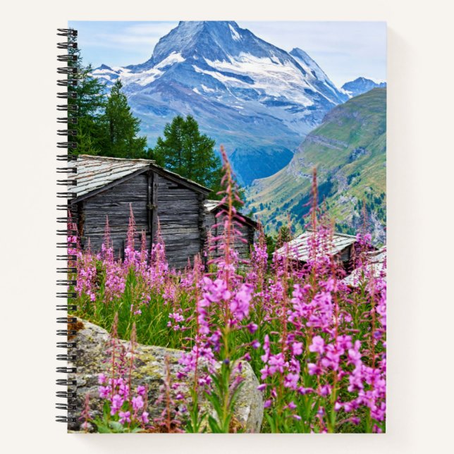 Flowers | Summer Matterhorn Switzerland Notebook (Front)
