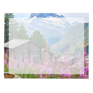 Flowers Summer Matterhorn Switzerland Notepad