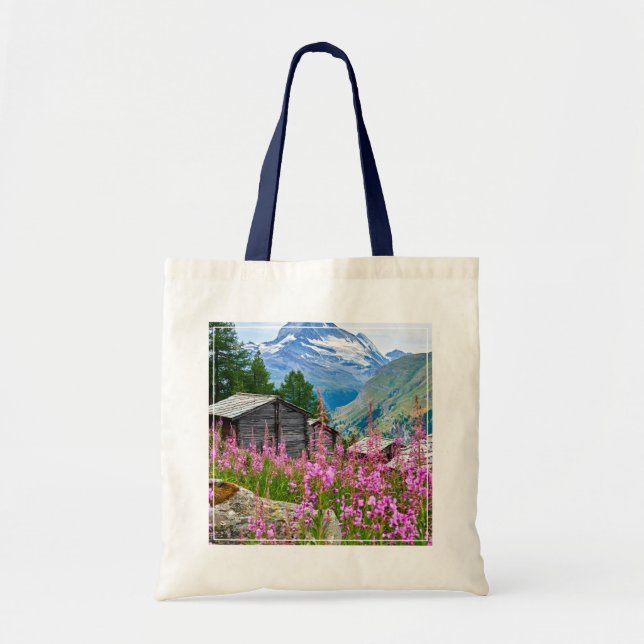Flowers | Summer Matterhorn Switzerland Tote Bag (Front)