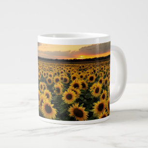 Flowers   Sunflower Field Large Coffee Mug
