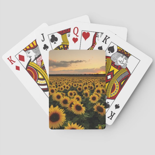 Flowers | Sunflower Field Playing Cards (Back)