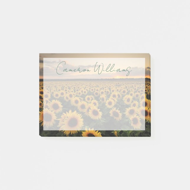 Flowers | Sunflower Field Post-it Notes (Front)