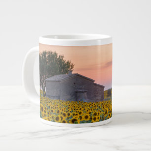 Flowers   Sunflower Field Provence, France Large Coffee Mug