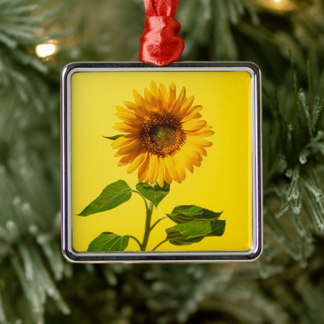 Flowers | Sunflower on Yellow Metal Tree Decoration (Tree)