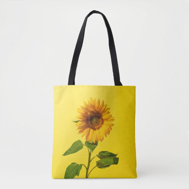 Flowers | Sunflower on Yellow Tote Bag (Front)