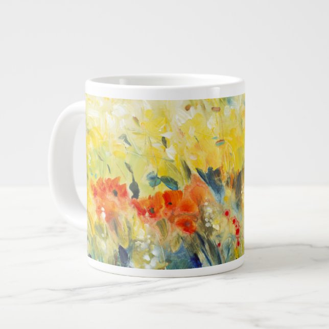 Flowers Sway II Large Coffee Mug (Front Left)
