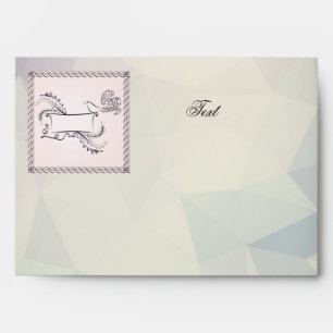 Flowers swirls doodle elements romantic floral sha envelope