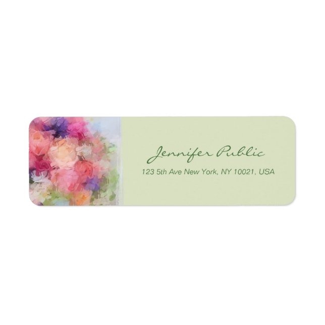 Flowers Template Hand Script Elegant Modern Return (Front)