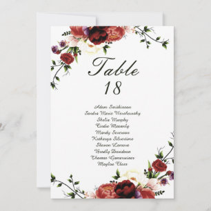 Flowers Terracotta Cream Burgundy Wedding   Announcement