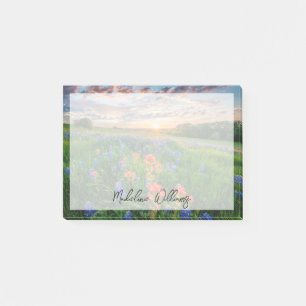 Flowers Texas Bluebonnets & Indian Paintbrush Post-it Notes