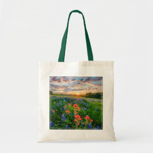 Flowers Texas Bluebonnets & Indian Paintbrush Tote Bag