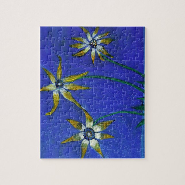 Flowers textured art  Puzzle with Gift Box (Vertical)