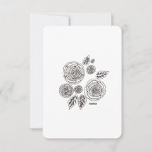 Flowers, Thank You card - Blank, Flat Card