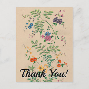 Flowers + "Thank You!" Postcard