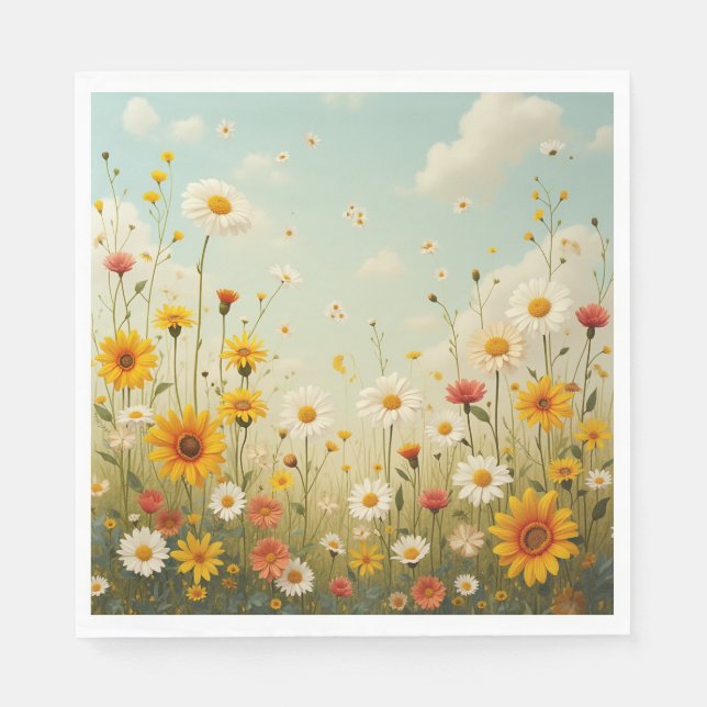 Flowers that resemble spring napkin (Front)