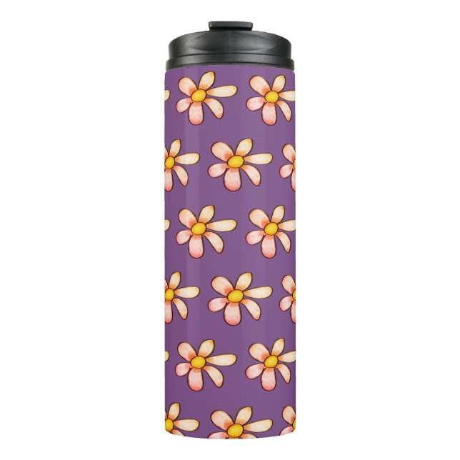 Flowers Thermal Tumbler (Front)