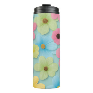 Flowers Thermal Tumbler