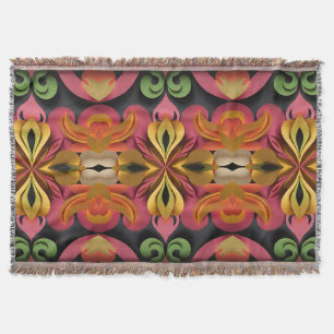 flowers throw blanket