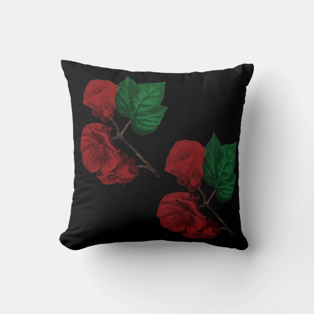  Flowers Throw Pillow (Front)