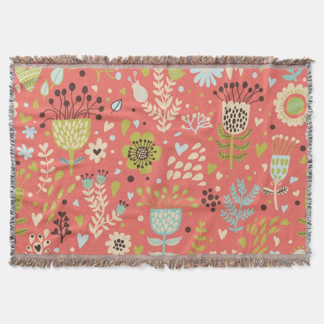 Flowers to Make You Smile Throw Blanket (Front)