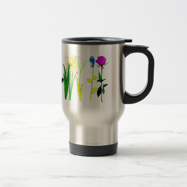 Flowers Travel Mug (Right)