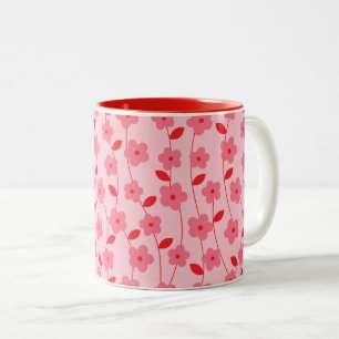 Flowers Two-Tone Coffee Mug
