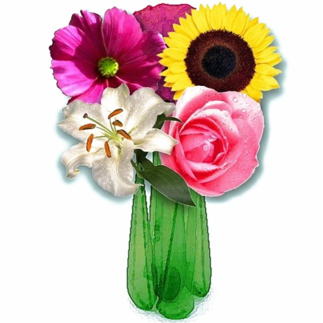 Flowers Vase Photo Sculpture (Front)