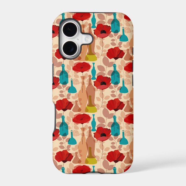 Flowers, vases and bottles pattern (Back)