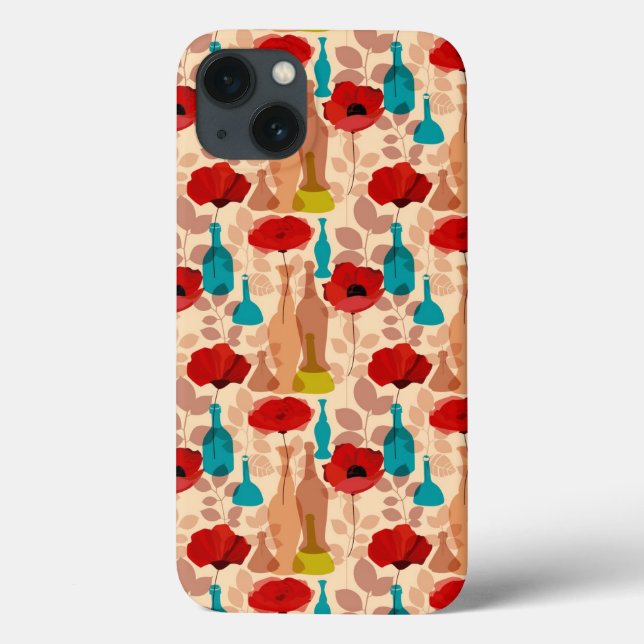 Flowers, vases and bottles pattern Case-Mate iPhone case (Back)