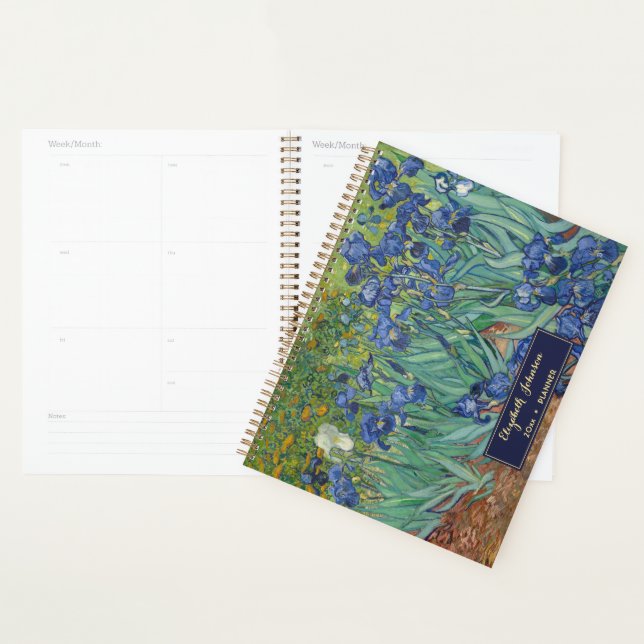 Flowers Vincent Van Gogh Vintage Art Monogram 2026 Planner (Display)