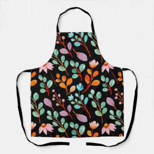 Flowers Vintage Watercolor Trendy Apron