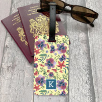 Flowers Violets floral all-over print monogram