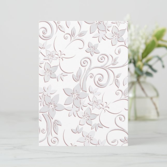 Flowers wall paper 1 thank you card (Standing Front)