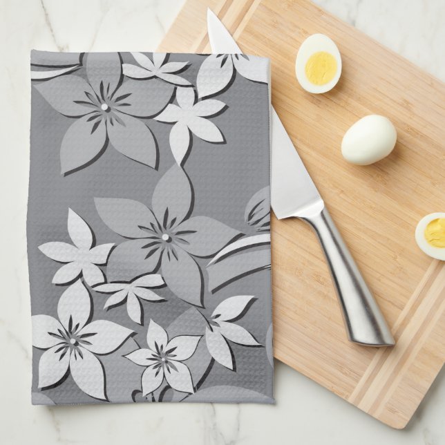 Flowers wall paper 2 tea towel (Quarter Fold)