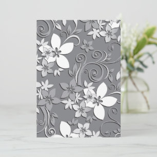 Flowers wall paper 2 thank you card