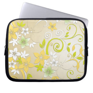 Flowers wall paper 3 laptop sleeve
