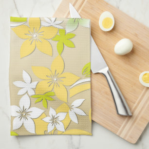 Flowers wall paper 3 tea towel