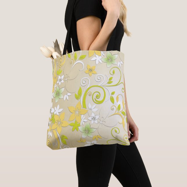 Flowers wall paper 3 tote bag (Close Up)