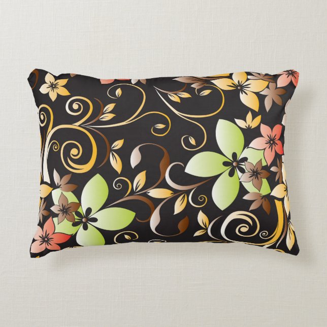 Flowers wall paper 4 decorative cushion (Front)