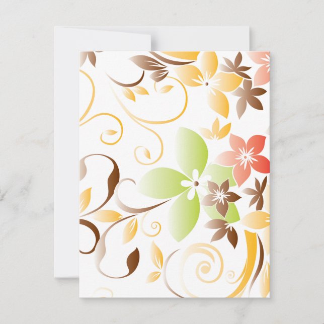 Flowers wall paper 5 card (Front)